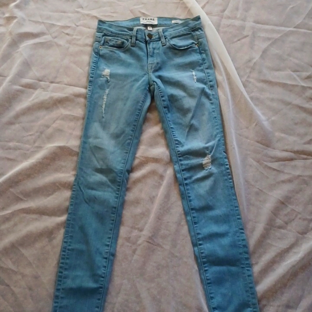 Women's Frame Denim distressed skinny jeans size 25